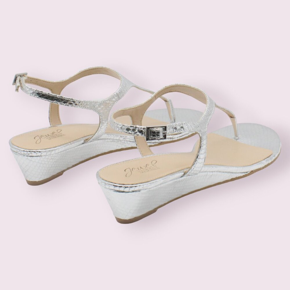 Jewel Badgley Mischka Womens Silver Snake Sandals - Picture 6 of 8
